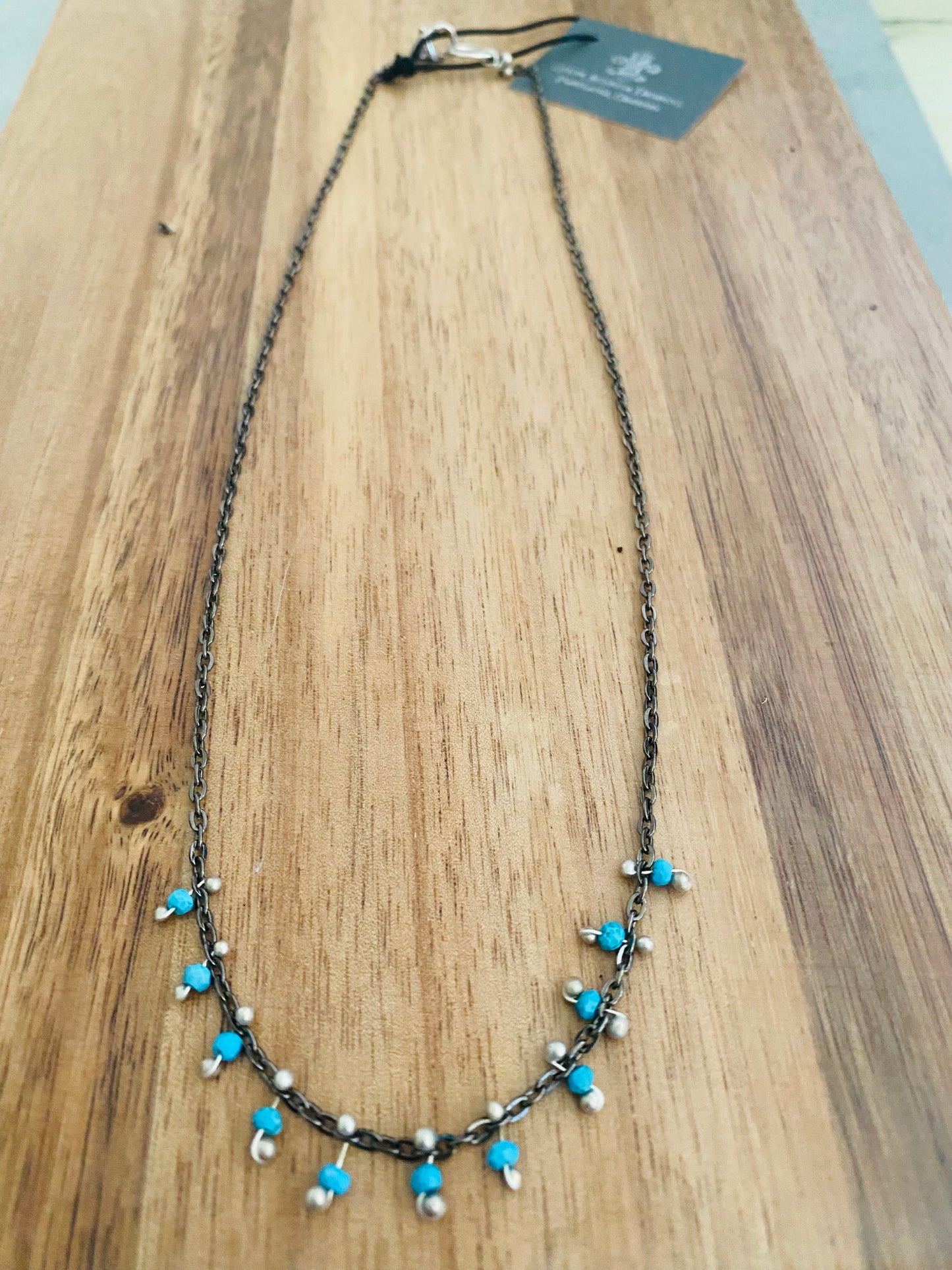 Turquoise Fringe Necklace - Multiple Gemstone Options Available