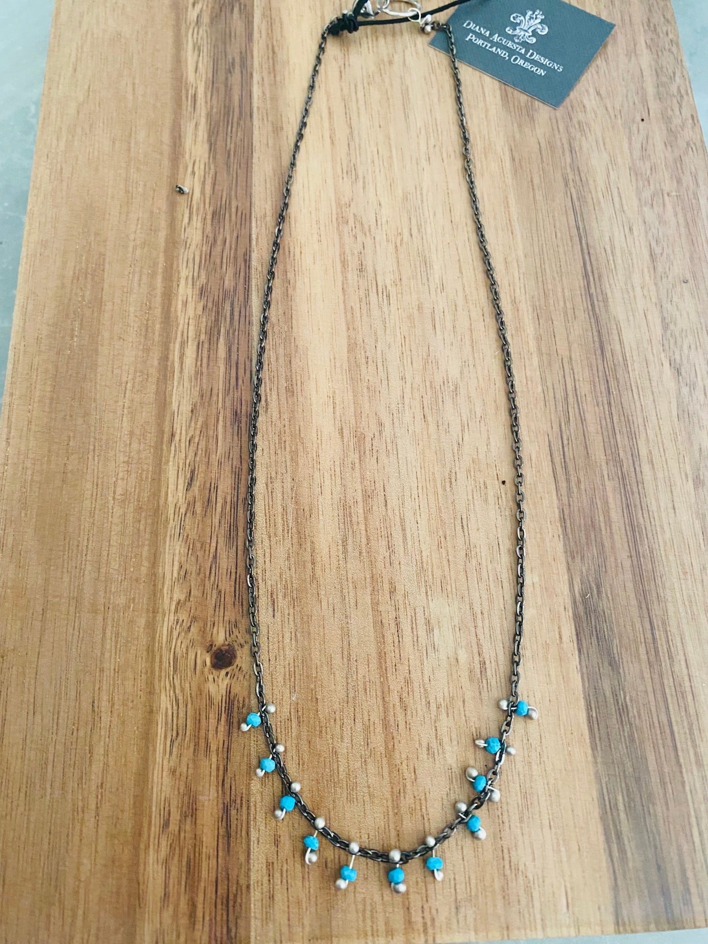 Turquoise Fringe Necklace - Multiple Gemstone Options Available