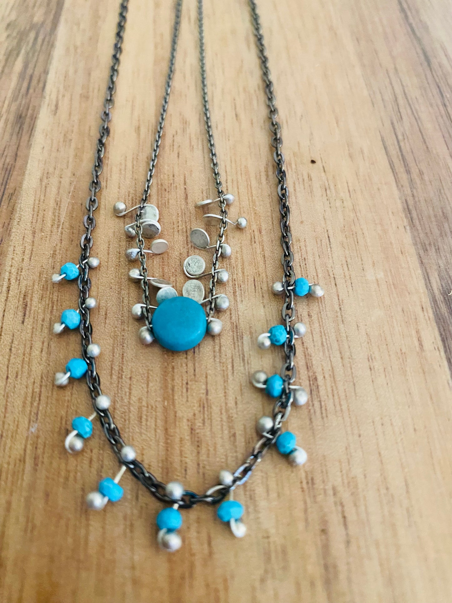 Turquoise Fringe Necklace - Multiple Gemstone Options Available