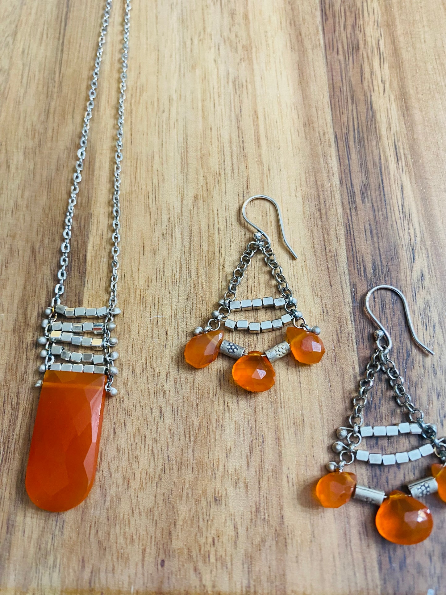 Juicy carnelian and Bali silver earrings - More stone options!