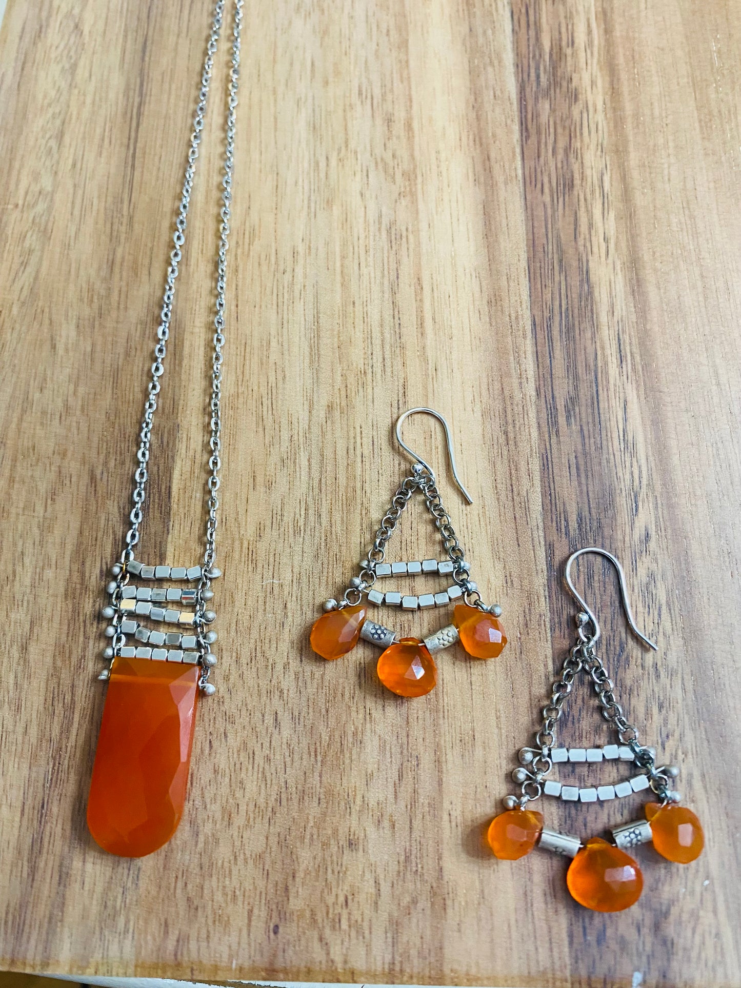 Juicy carnelian and Bali silver earrings - More stone options!
