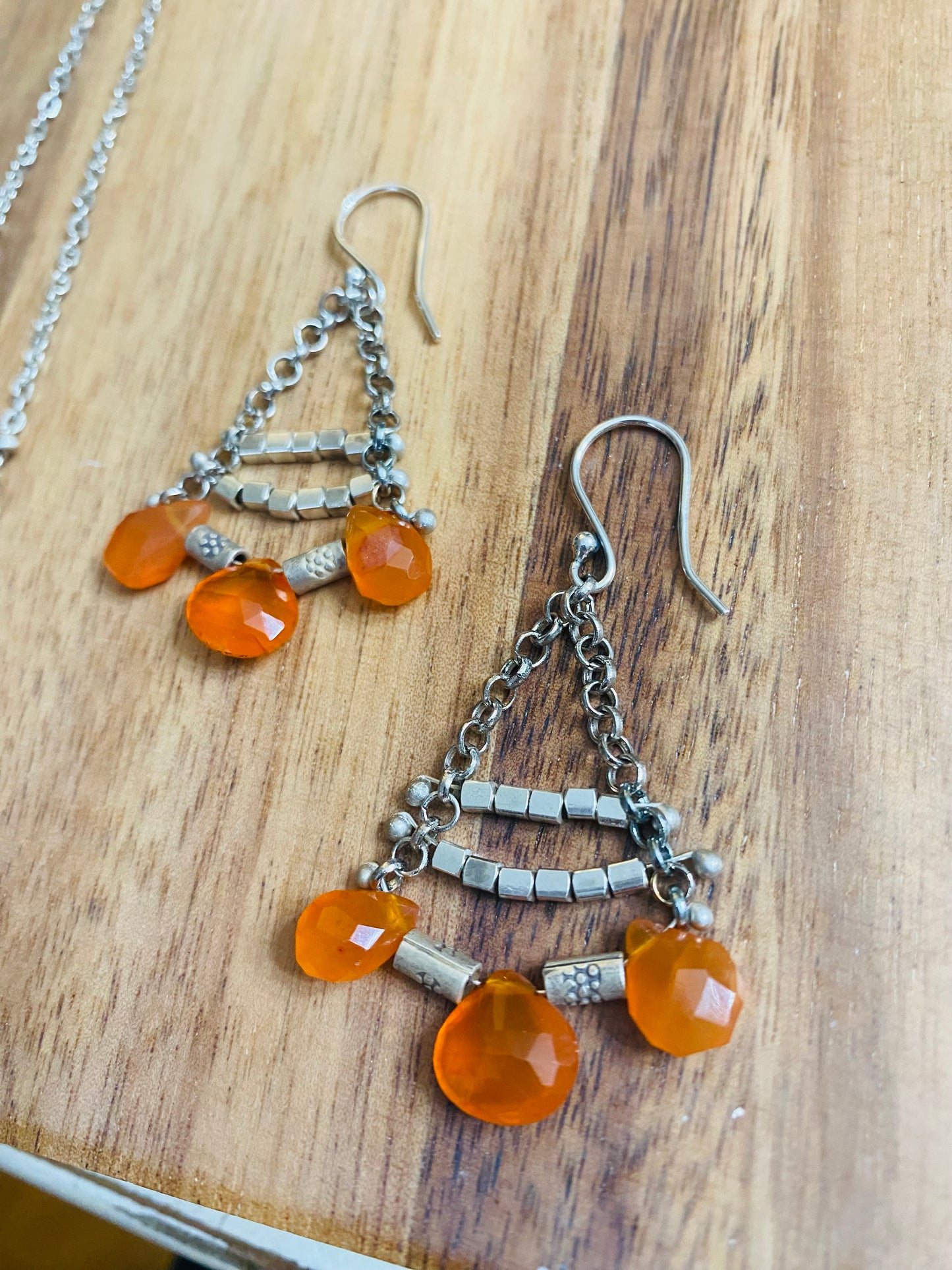 Juicy carnelian and Bali silver earrings - More stone options!