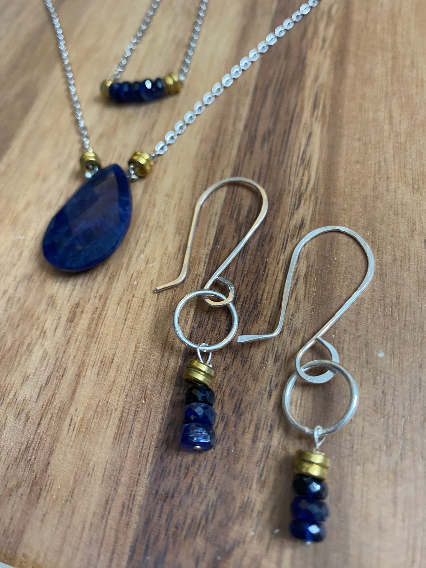 Kyanite French wire earrings