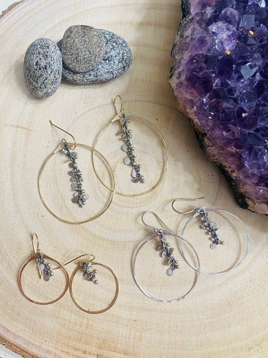 Best-selling Confetti Paillettes Chain Hoops - Small