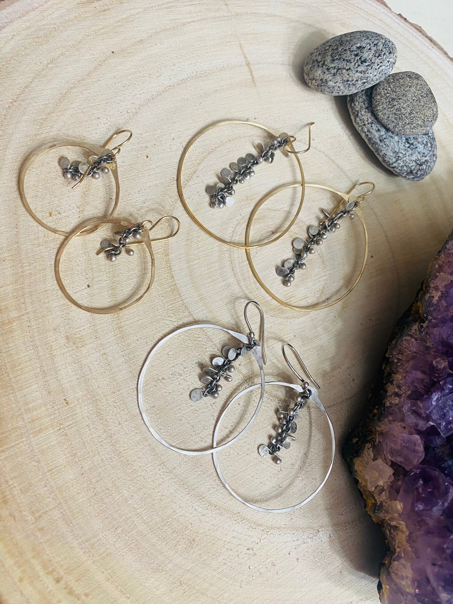 Best-selling Confetti Paillettes Chain Hoops - Small