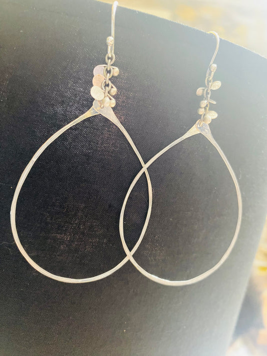 Best-selling Confetti Paillettes Teardrop hoops size Medium