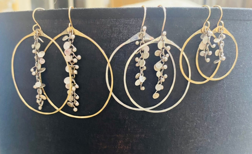 Best-selling Confetti Paillettes Chain Hoops -Medium