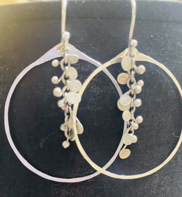 Best-selling Confetti Paillettes Chain Hoops -Medium
