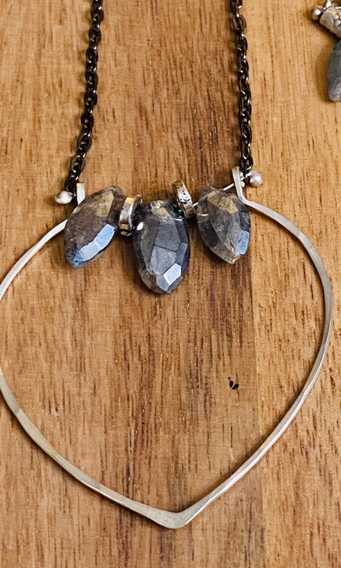 Unique Mystic Labradorite Necklace