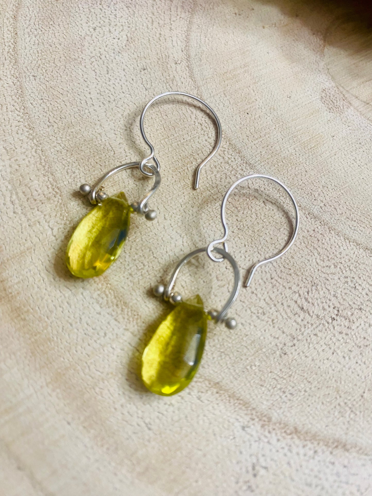 Juicy Lemon Topaz Framed Drop Earrings - Multiple stone options available!