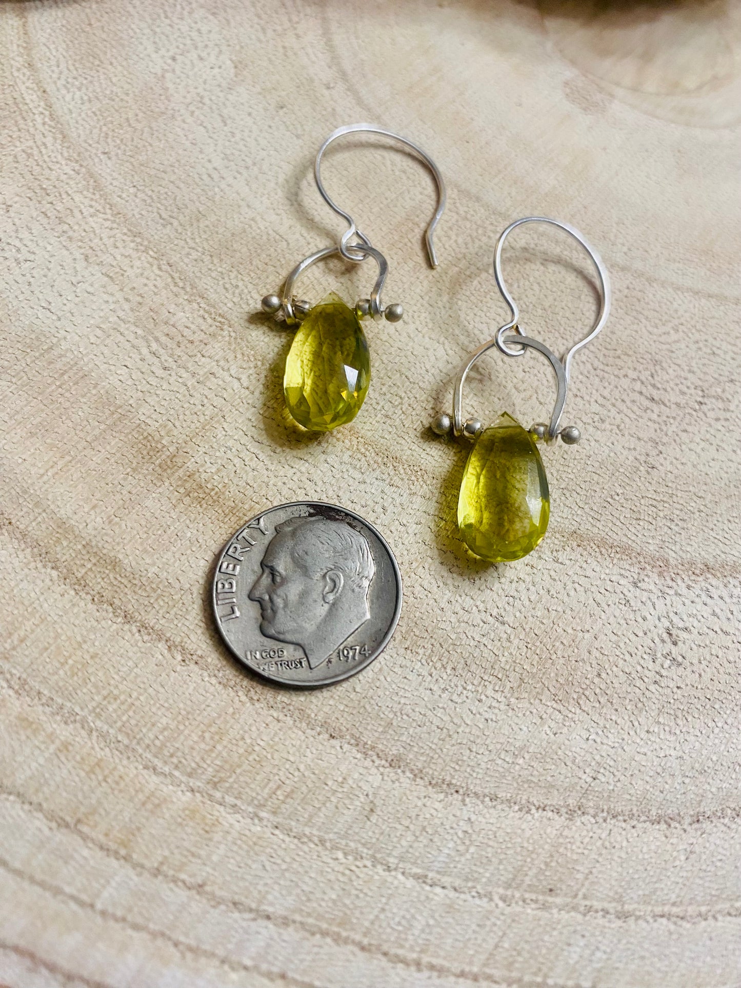 Juicy Lemon Topaz Framed Drop Earrings - Multiple stone options available!