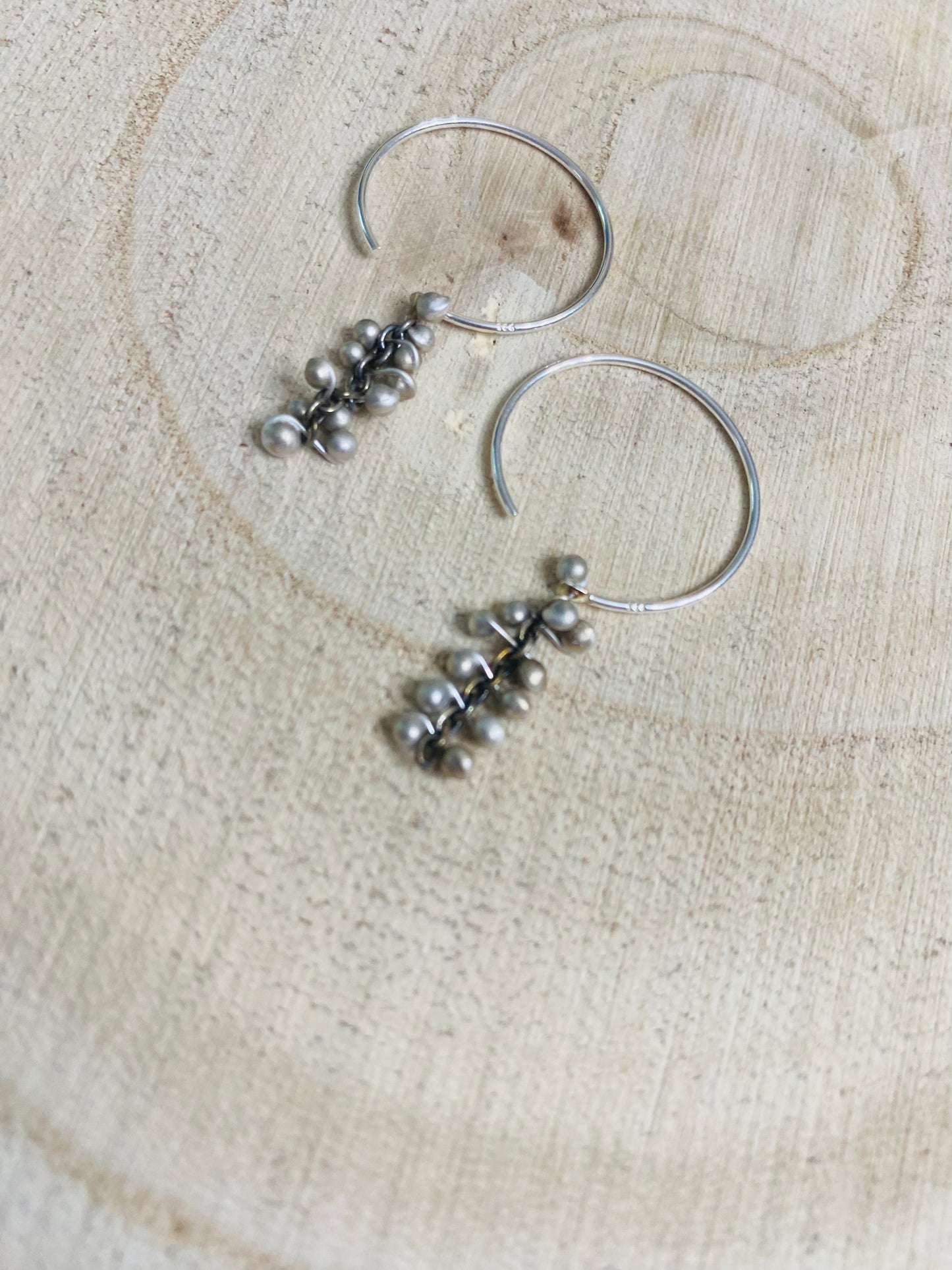 Tiny Caviar Hoop Earrings