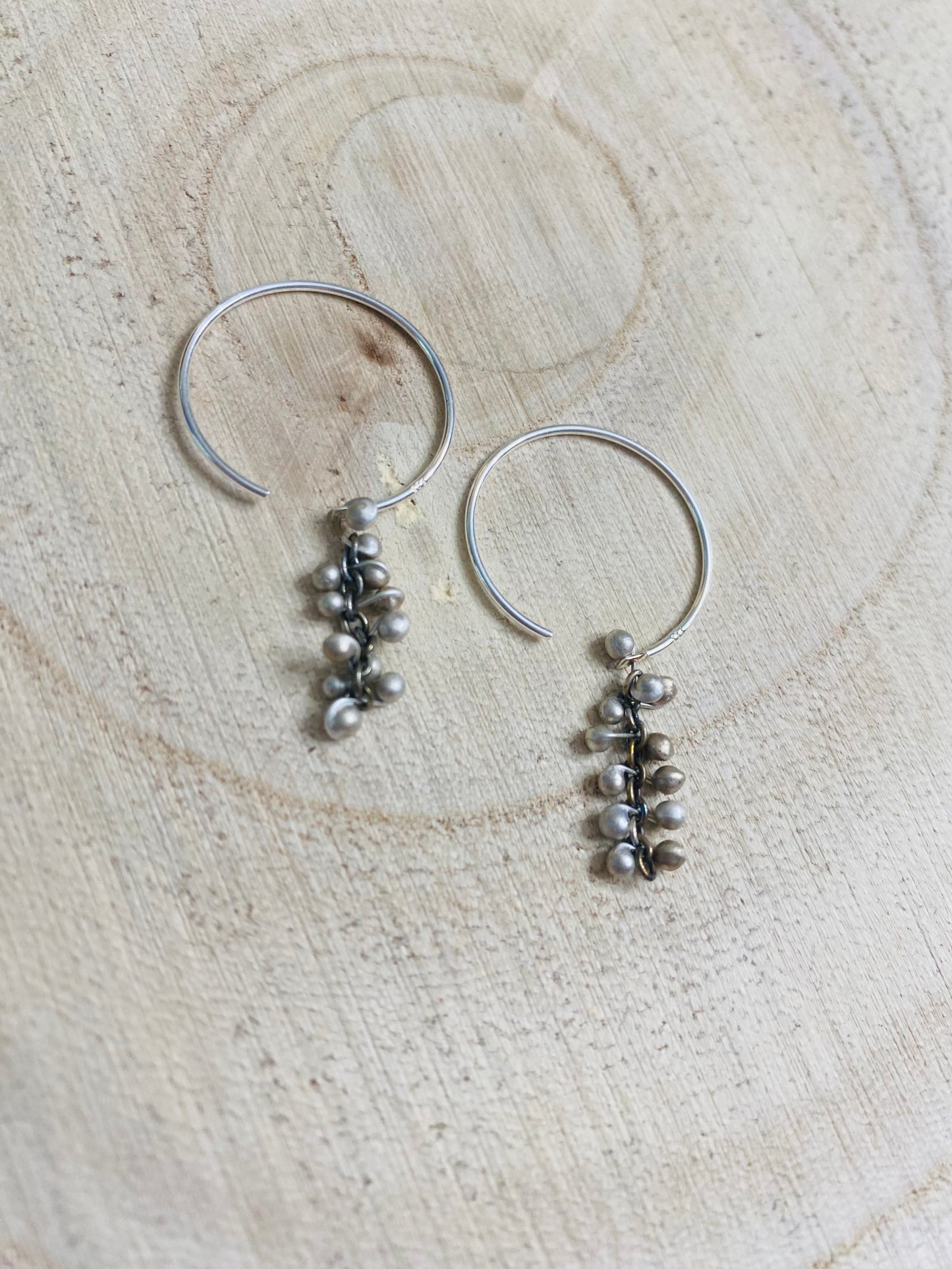 Tiny Caviar Hoop Earrings