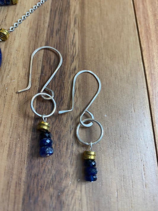 Kyanite French wire earrings