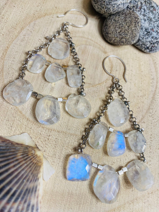 Drop dead gorgeous Moonstone Earrings