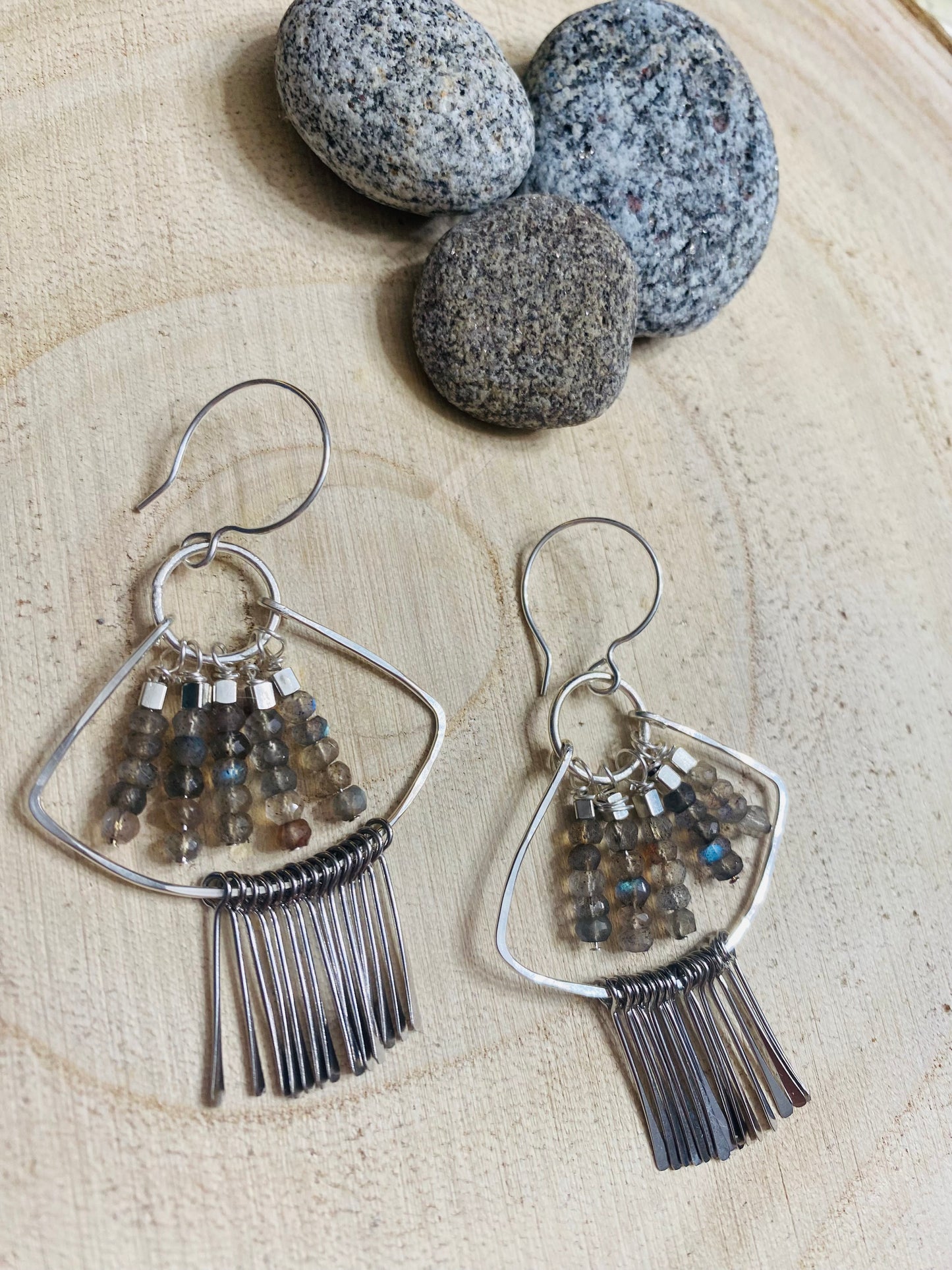 Labradorite Fringe Earrings - Multiple Stone Options!