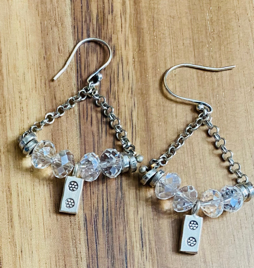 Swarovski crystal sterling silver earrings