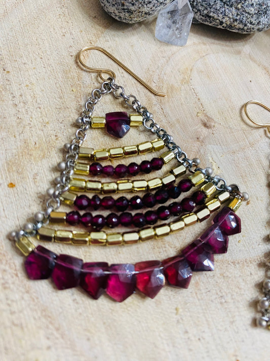 Grand Chandelier Collection Rhodolite Garnets